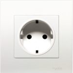 SCHNEIDER KB426/16S_WE-Schuko Socket with Shutter, Vivace, 1 Gang, 16A, 250V