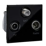 SCHNEIDER GUE7081B-Ultimate Slimline - TV/FM/SAT socket - 1 gang - black