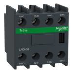 Schneider electric - Auxiliary contact block, TeSys D, 3NO + 1NC, front mounting, screw clamp terminals - LADN31