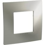 SCHNEIDER MGU66.002.39BS-Unica Top - cover frame - 1 gang - matt nickel/aluminium