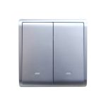 SCHNEIDER E8232L2F LS-Pieno - 16A 250V - 2 gang 2 way switch with fluorescent locator