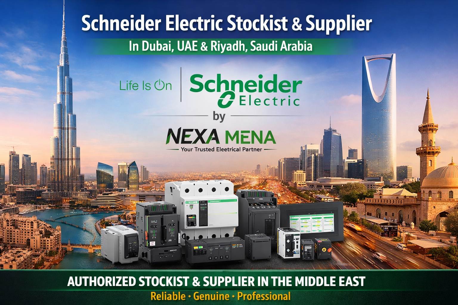 Schneider electric Stockist and Supplier in Dubai Riyadh